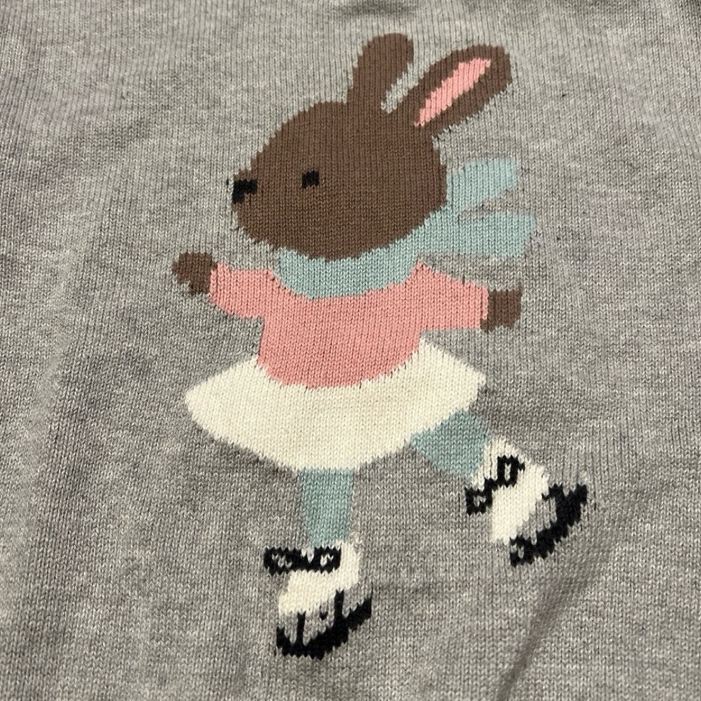 H&M skating bunny cotton knit sweater 2T - Picture 2 of 3